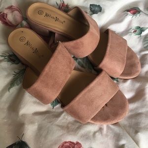 NATURE BREEZE BLUSH PINK SANDALS